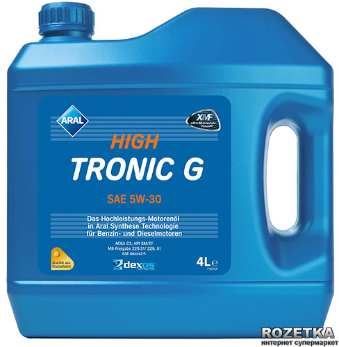 

Моторное масло ARAL High Tronic G 5W30 4 л, High Tronic G