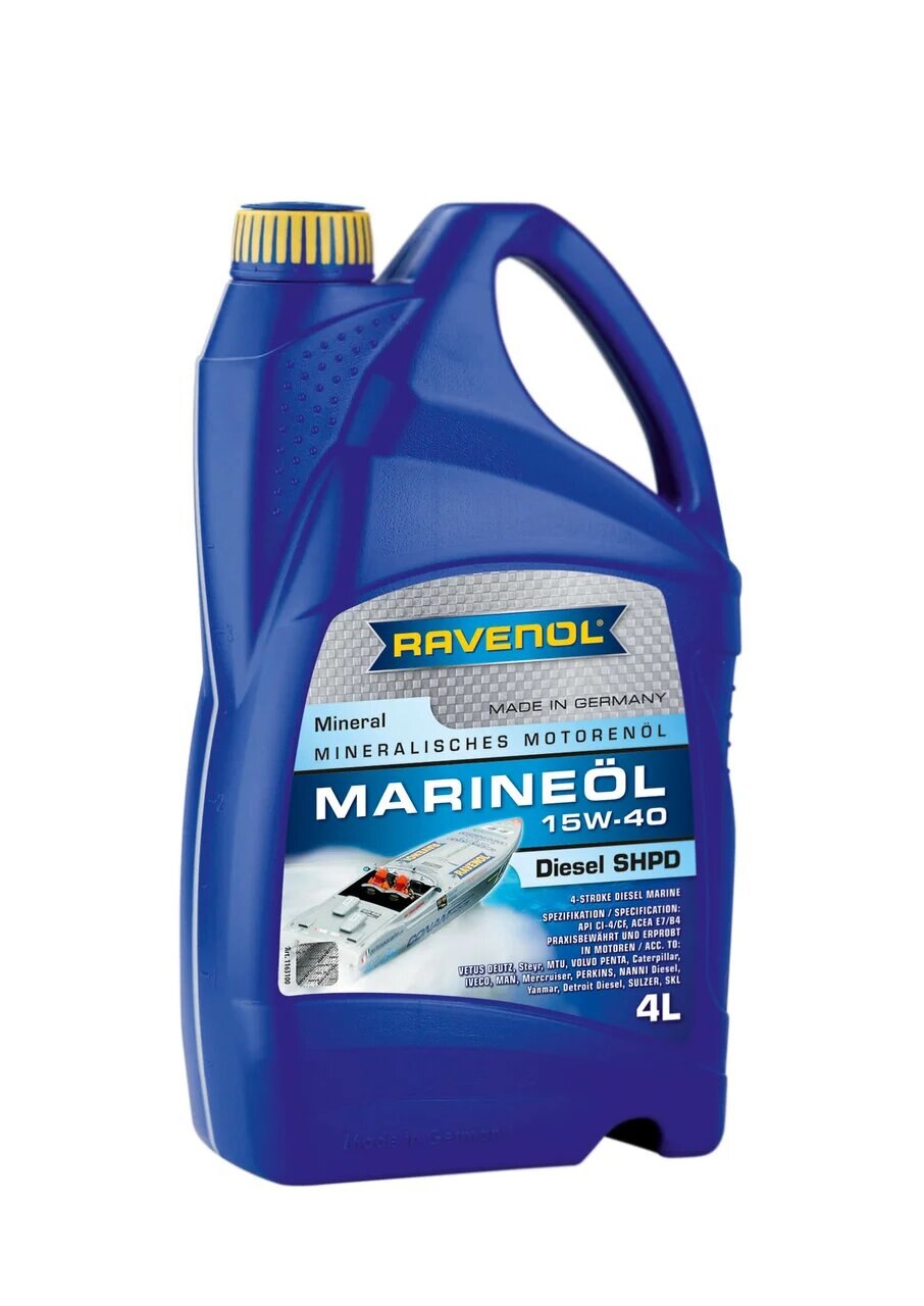 фото Моторное масло ravenol marineoil diesel shpd sae 15w-40 (4л) new