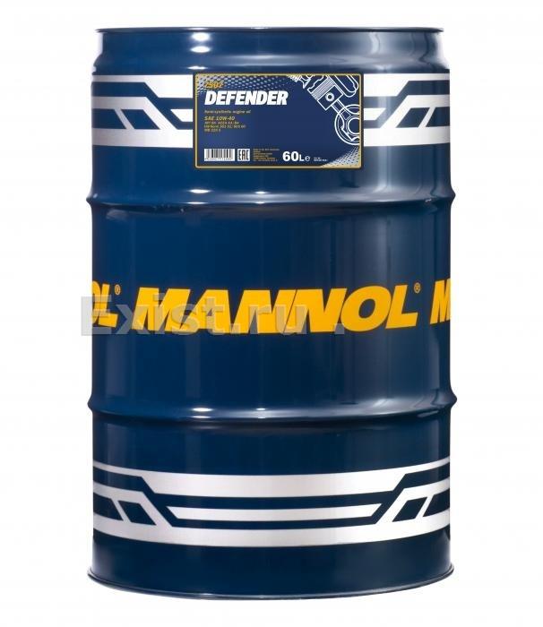 фото 7507 mannol defender 10w40 60 л. полусинтетическое масло с технологией stahlsynt 10w-40