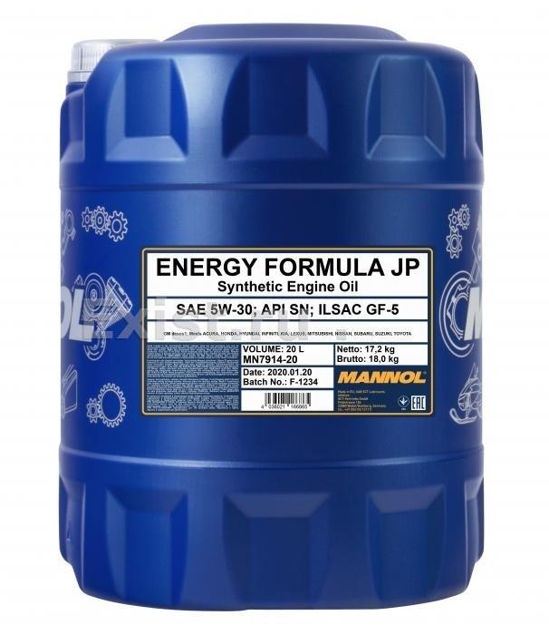 фото Моторное масло mannol energy formula jp 5w30 20 л