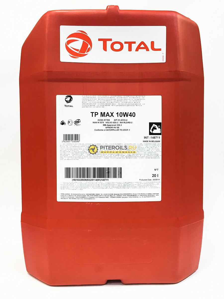 фото Total масло для строительной техники tp max 10w40 20l аналог 148711