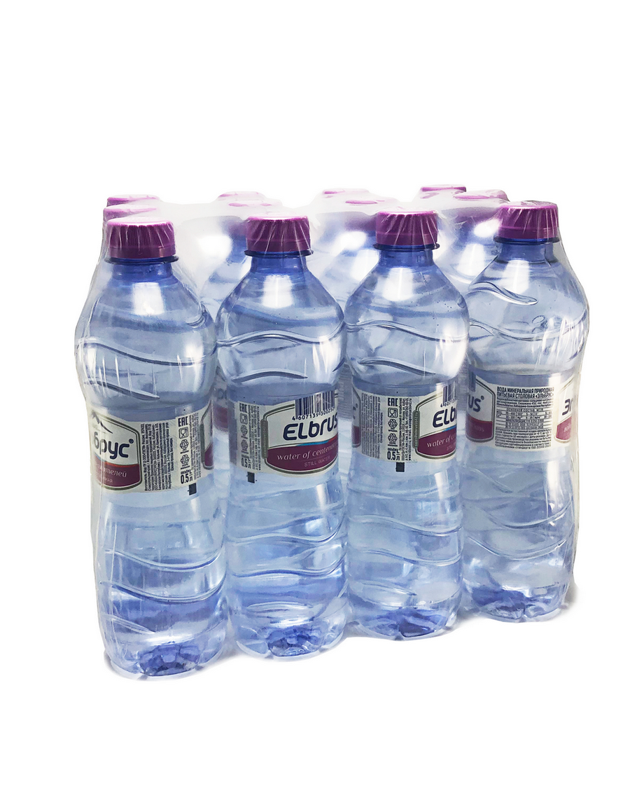 Вода питьевая Эльбрус негазированная пластик 0,5 л х 12 шт.