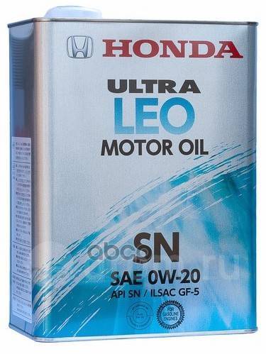 фото Моторное масло синтетическое honda ultra leo-sn 0w-20 4л 0821799974 honda арт. 821799974