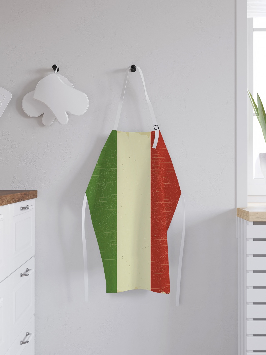фото Фартук кухонный регулируемый "ретро-флаг италии", универсальный размер joyarty