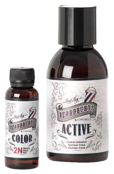 Красящий шампунь BeardBurys Black Color Shampoo 2N, 75 мл, Черный