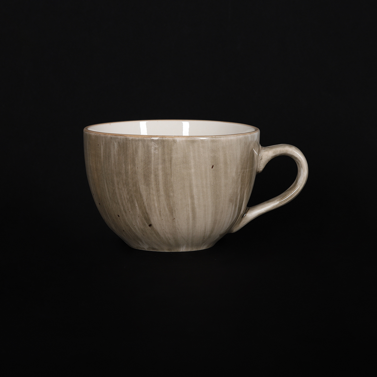 фото Чашка чайная 250мл, серо-коричневый "corone natura" hl900850b nobrand