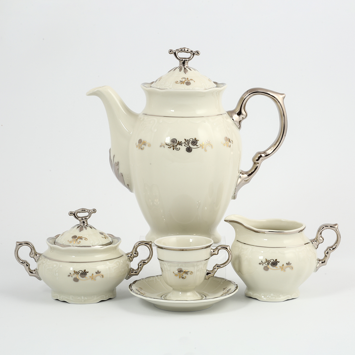 

Кофейный сервиз Thun Мария Луиза Ivory 6 персон 17 предметов
