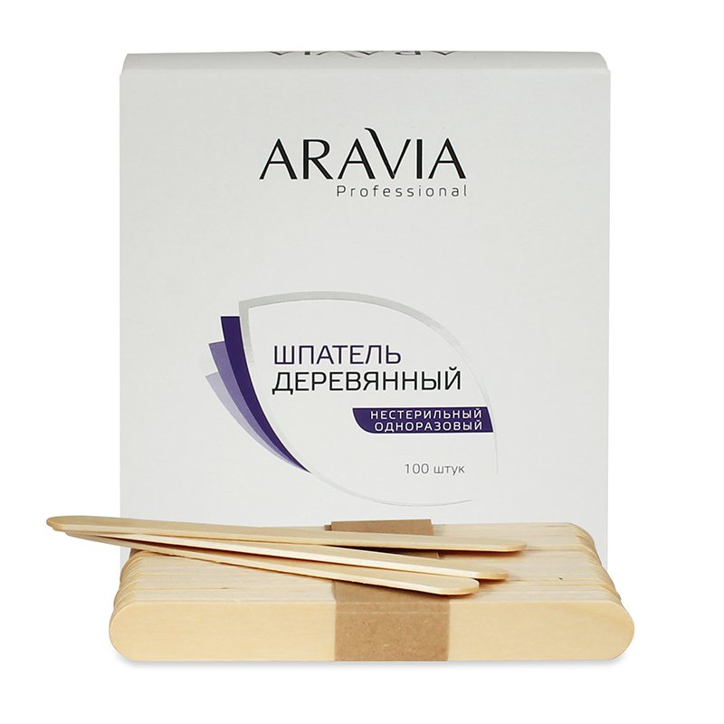 

ARAVIA Шпатели Aravia Professional Деревянные Одноразовые, 100 шт