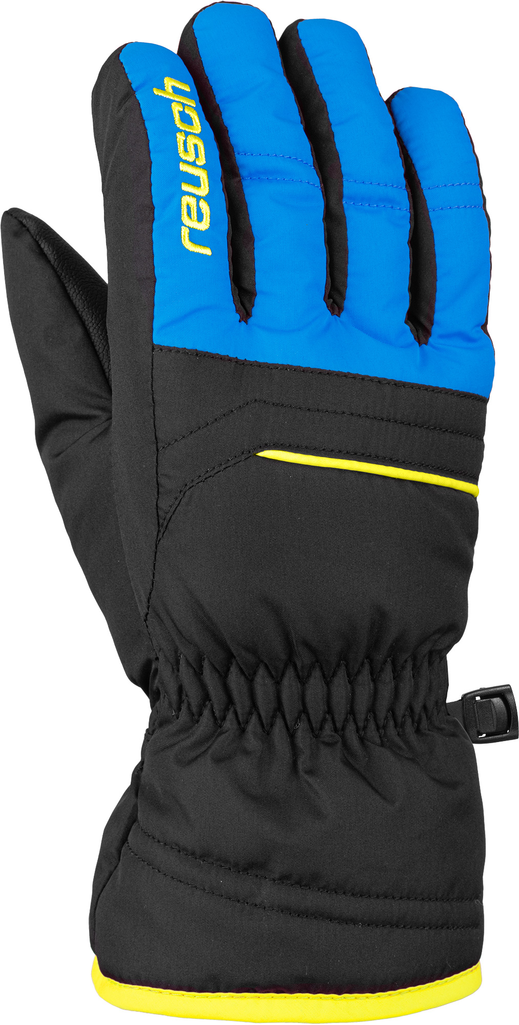 фото Перчатки reusch alan, black/brilliant blue/safety yellow, 5 inch