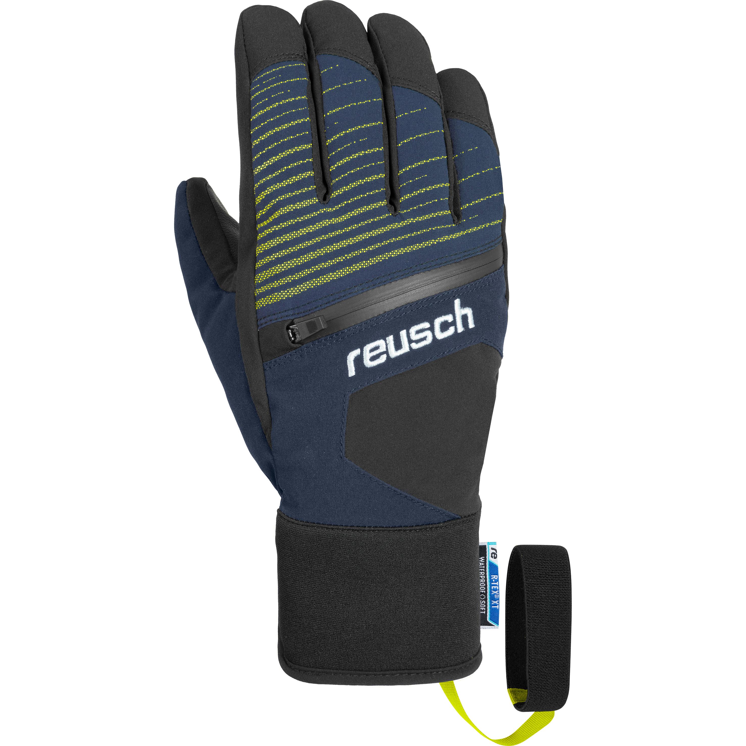 фото Перчатки горнолыжные reusch 2019-20 theo r-tex® xt black/black melange (inch (дюйм):8,5)