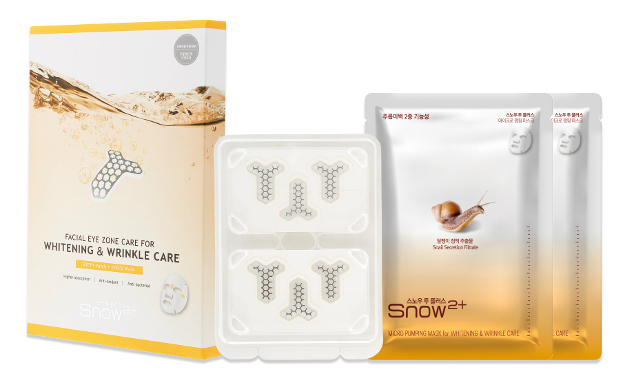 

Патчи и маска для лица Snow2+ Facial Eye Zone Care for Whitening and Wrinkle care, C125
