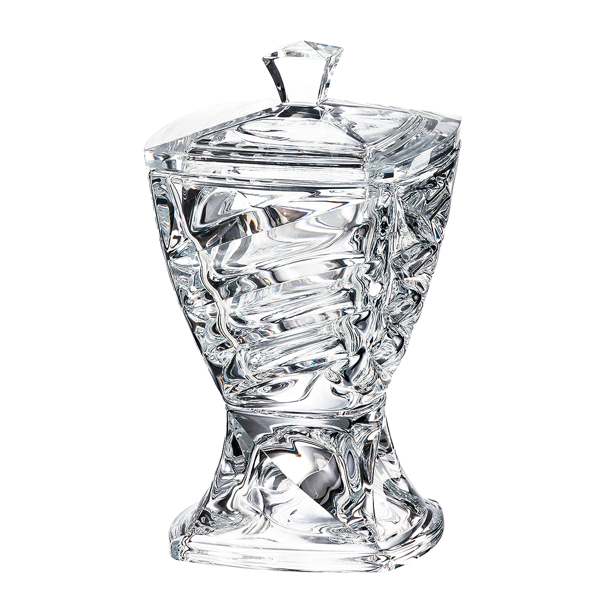 

Конфетница с крышкой на ножке Crystalite Bohemia Facet 24 см