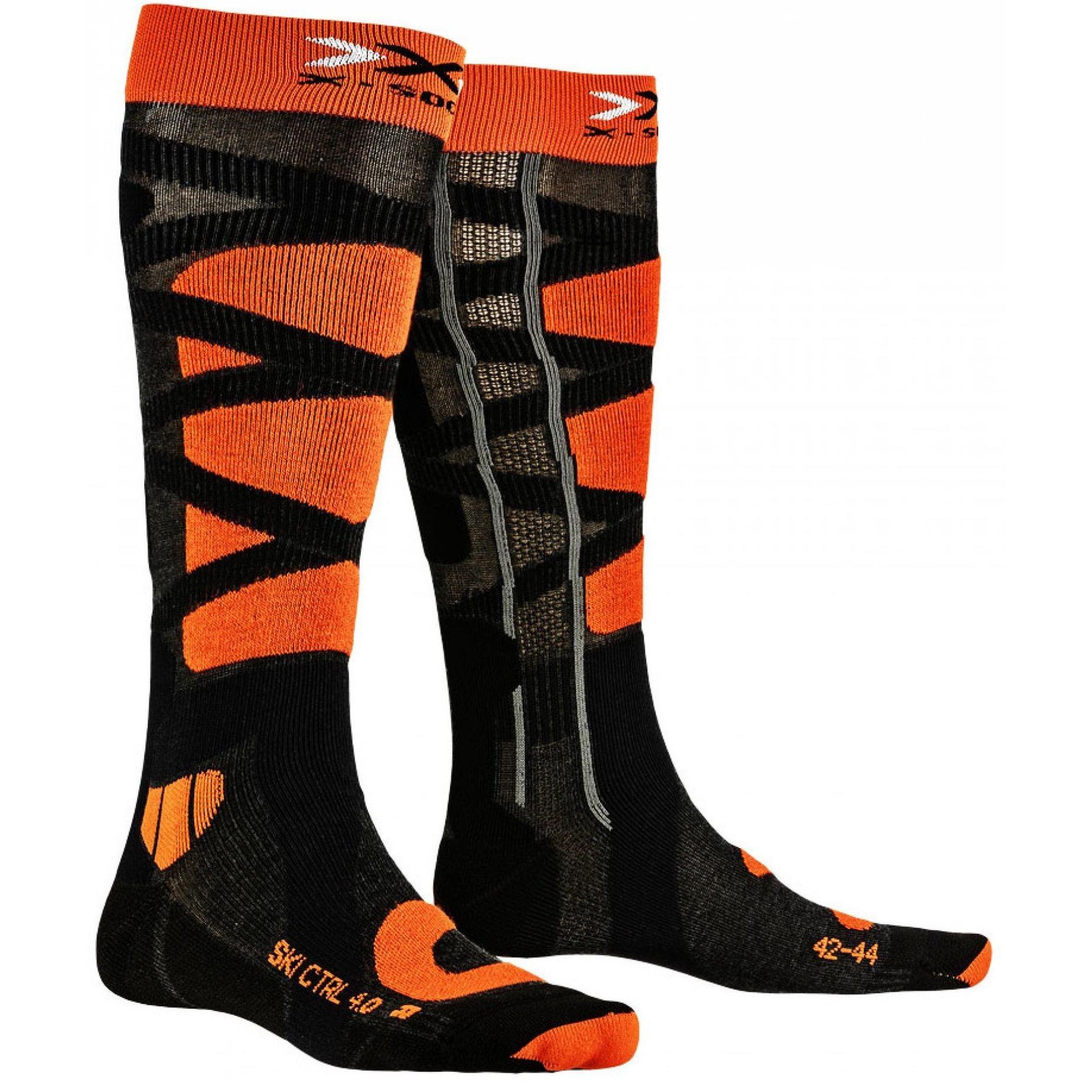 фото Гольфы x-bionic x-socks® ski control 4.0, anthracite melange/x-orange, 42-44 eu