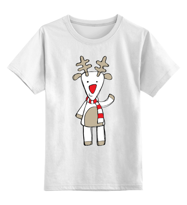 Детская футболка Printio Новогодняя фуфайка цв.белый р.116