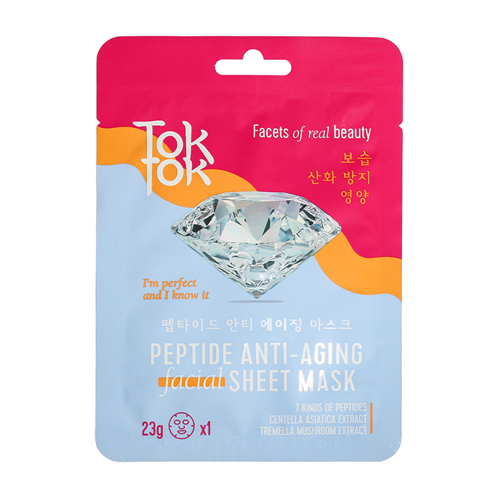 фото Тканевая маска toktok peptide anti-aging facial sheet mask