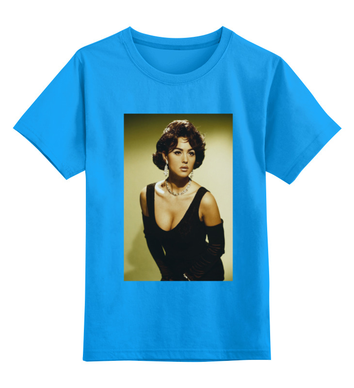 

Детская футболка Printio Monica bellucci цв.голубой р.128, 0000000765386