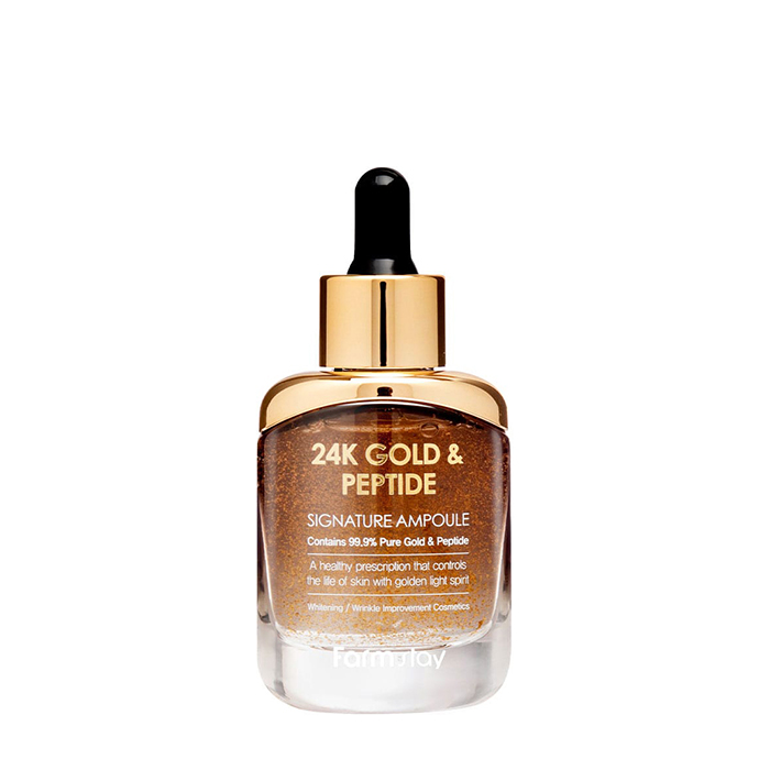 

Сыворотка для лица FarmStay 24K Gold & Peptide Signature Ampoule антивозрастная 35 мл