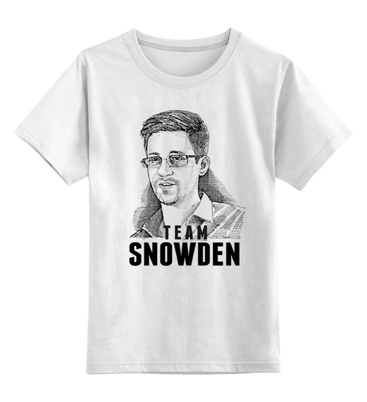 

Детская футболка Printio Edward snowden цв.белый р.128, 0000000753892