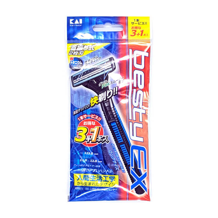 Бритва мужская Kai, Razor BSTX,3+1шт. bic мужская бритва 3 лезвия hybrid 3 flex 2 сменные кассеты 69