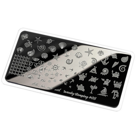 

Пластина для стемпинга Swanky Stamping, Arti For You №08, Серебристый
