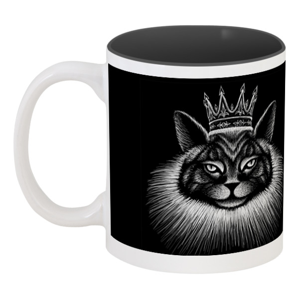

Кружка Printio цветная внутри Кошачий король.