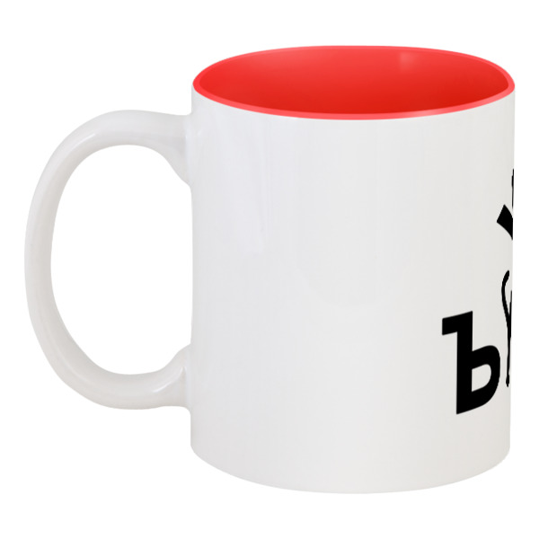 

Кружка Printio цветная внутри Ъуъ ъуъ