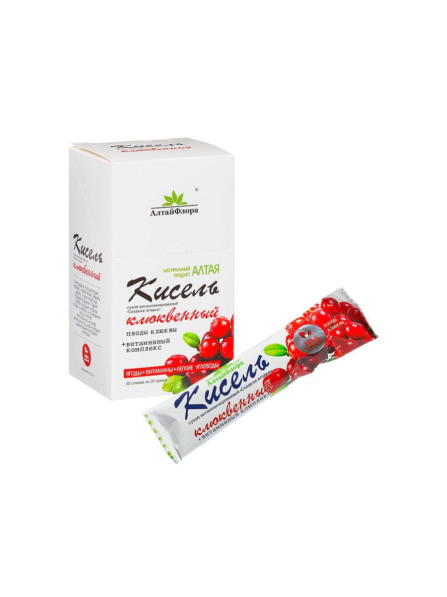 

Кисель клюквенный 10 стиков 20 г