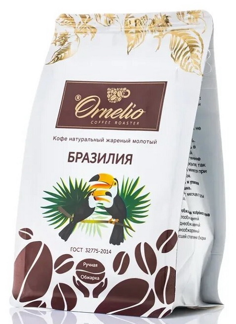фото Кофе молотый свежей обжарки для сифона ornelio «бразилия» 250 г