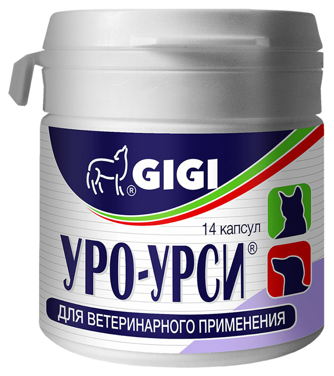GIGI УРО-УРСИ для понижения рН, лечения МКБ, цистита кошек и собак 14 таб