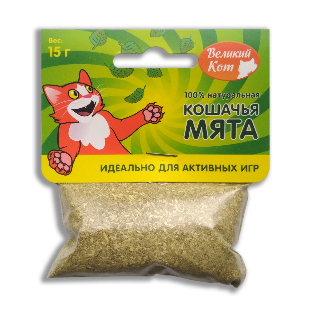 

Кошачья мята Великий Кот, молотая, 15 г, Мята кошачья молотая