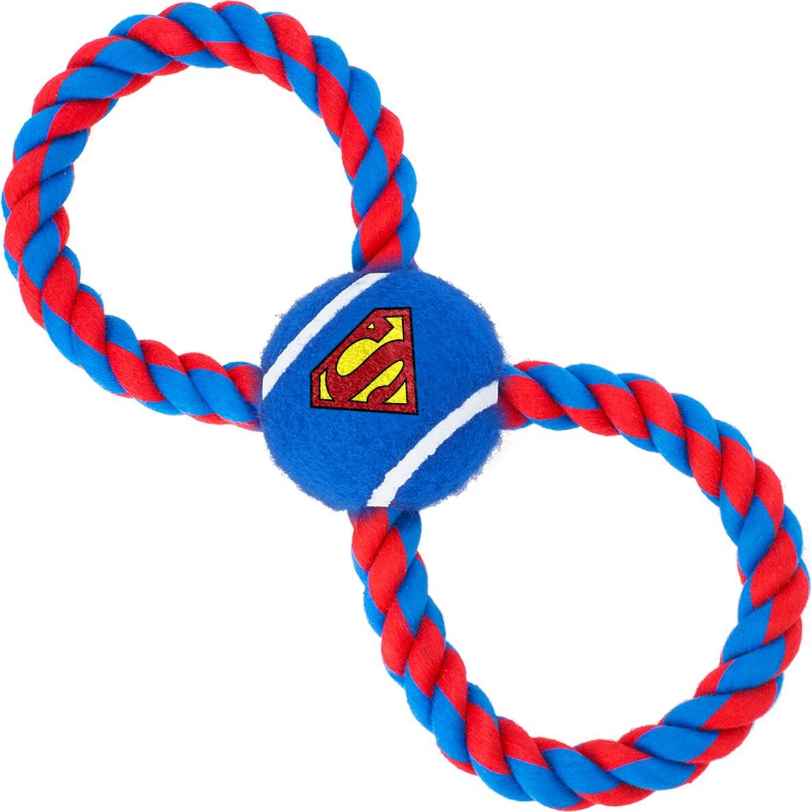 Грейфер для собак Buckle-Down Мячик на веревке Супермен, 29 см