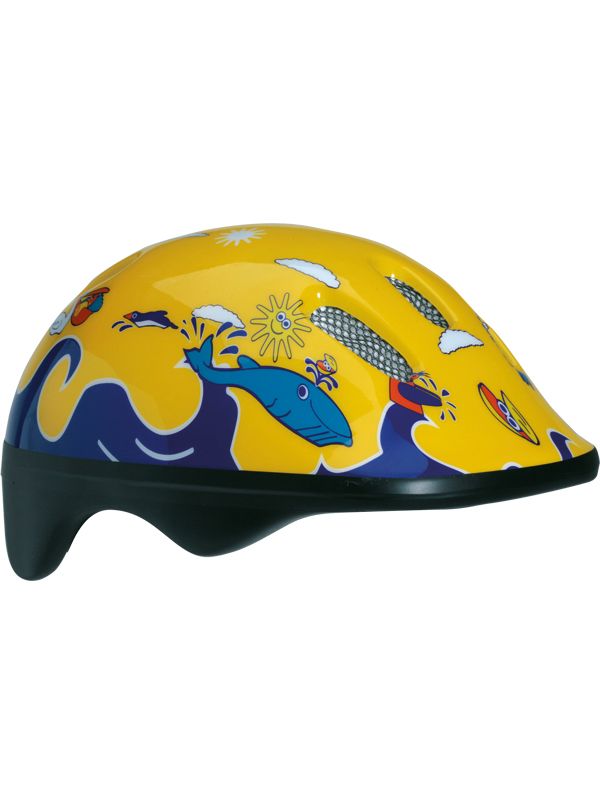 фото Велосипедный шлем bellelli дельфины, желтый/синий, m
