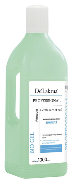 

Жидкость для снятия лака De Lakrua Professional Biogel Remover 1000 мл
