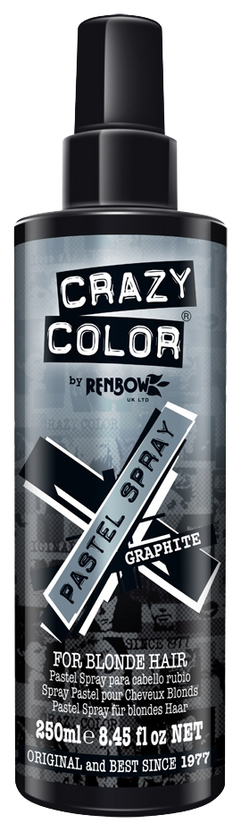 фото Цветной спрей для волос crazy color, 250 мл, grafit