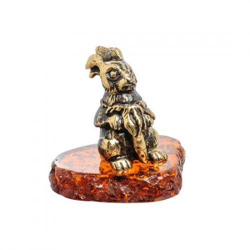 

Фигурка декоративная Art East, Зайчик с морковкой, 3 см, Золотистый;оранжевый
