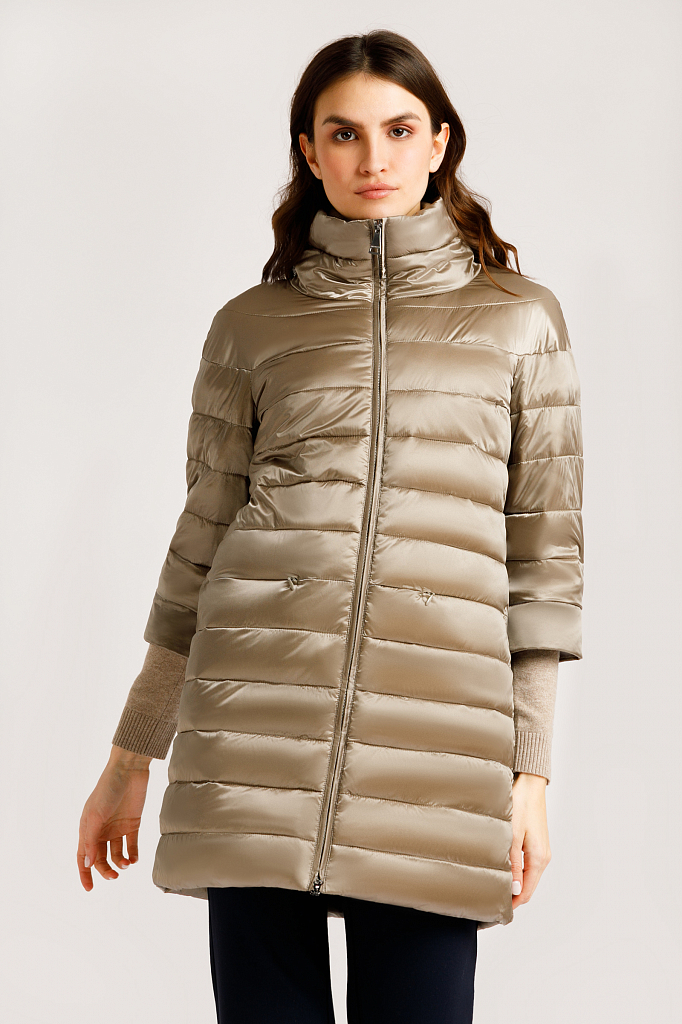 

Пуховик женский Finn Flare B20-110100 коричневый 44, B20-110100