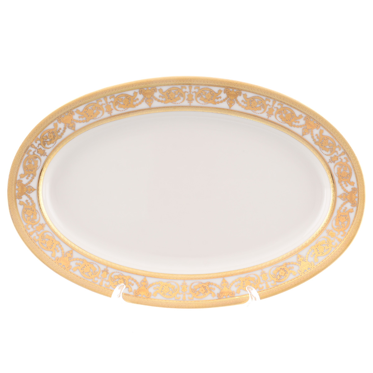 фото Блюдо овальное falkenporzellan imperial cream gold 24 см