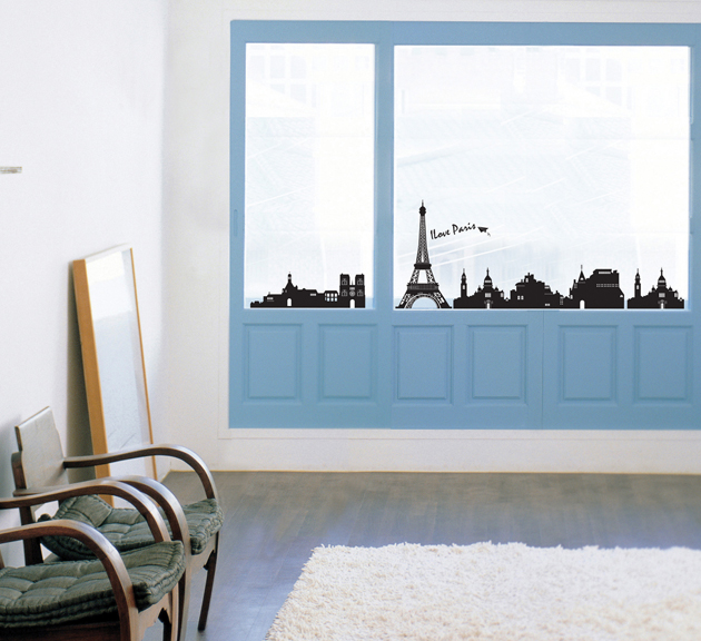 

Виниловая наклейка на стену Home-decors Эйфелева башня 105х35см SS58217, Черный