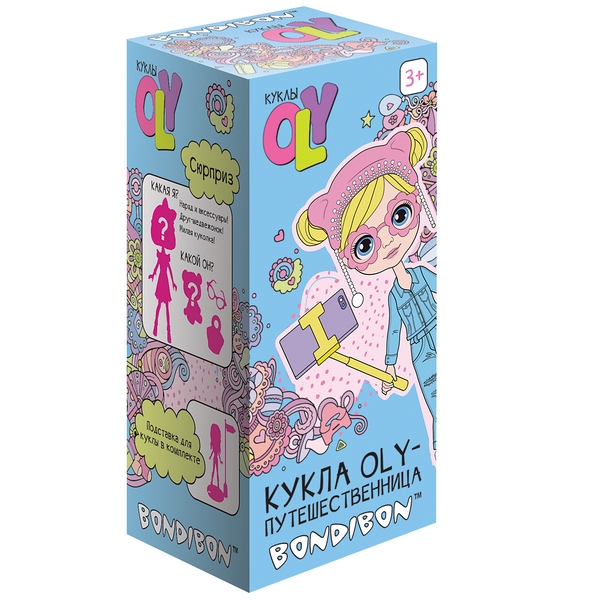 фото Игровой набор bondibon куколка oly путешественница, 11,5 см