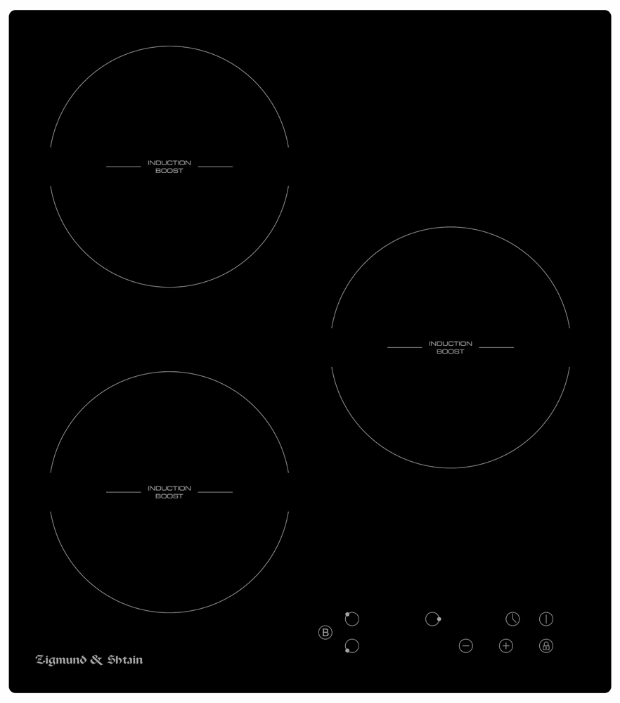 Встраиваемая варочная панель индукционная Zigmund-Shtain CI 33.4 черный