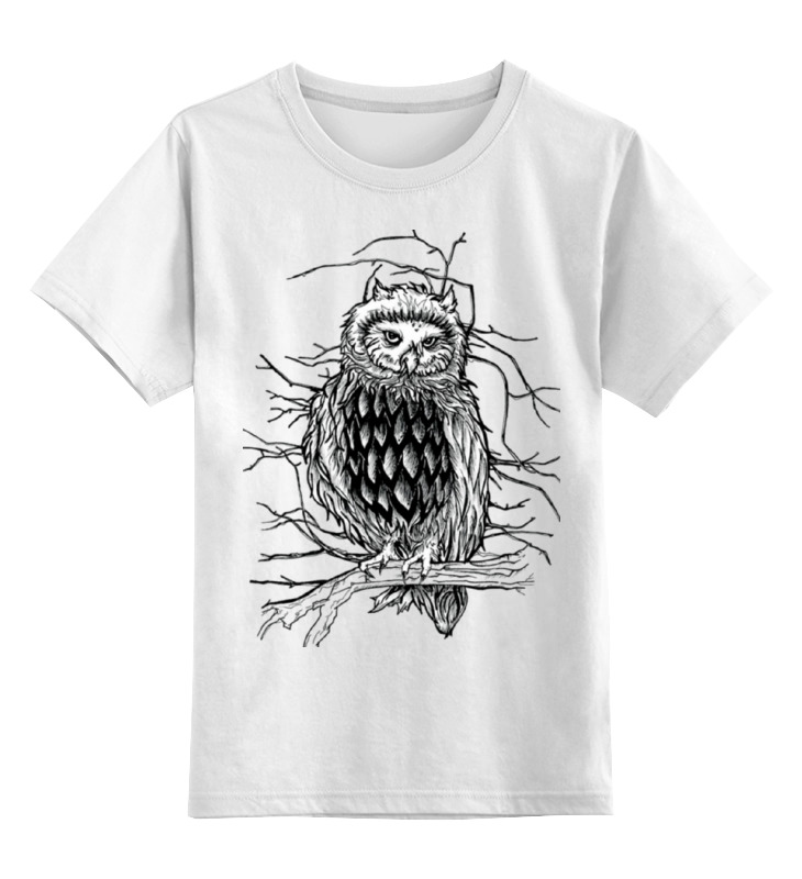 

Детская футболка Printio Nightowl цв.белый р.140, 0000000752183