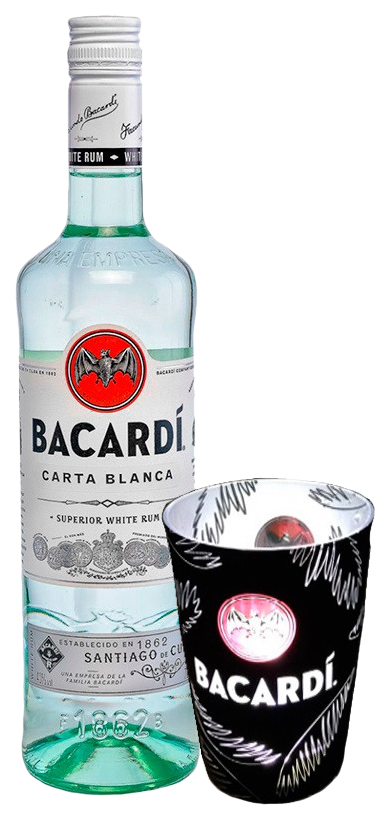 

Ром Bacardi Carta Blanca 0,7 л + стакан