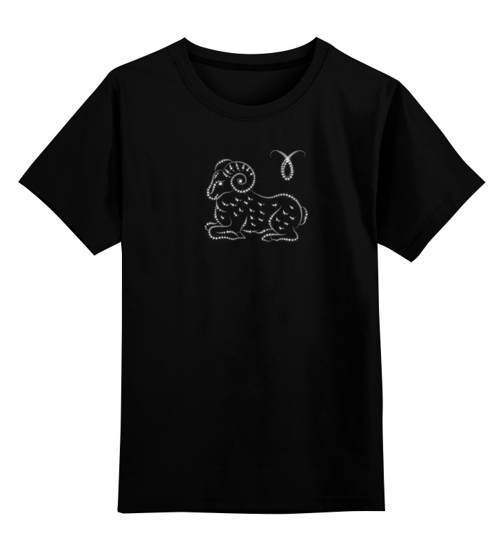 Детская футболка Printio Знак зодиака овен цв.черный р.152