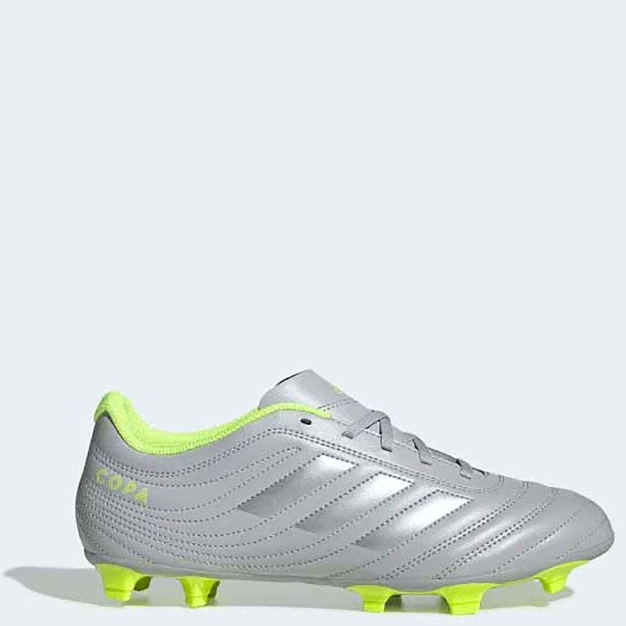 фото Бутсы adidas copa 20.4 firm ground cleats, grey two/matte silver/solar yellow, 9 uk