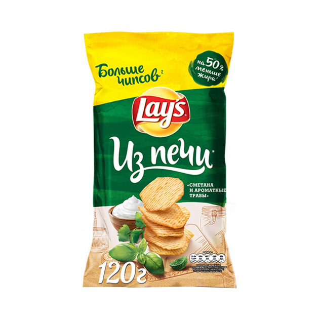 

Картофельные чипсы Lay's Из Печи Сметана и зелень 120 г