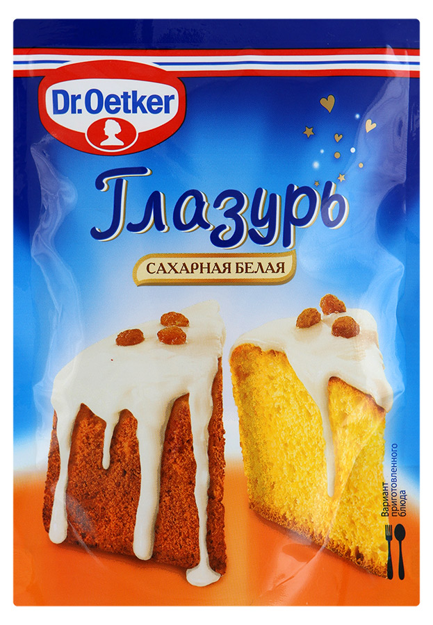 фото Глазурь dr.oetker сахарная белая 100 г