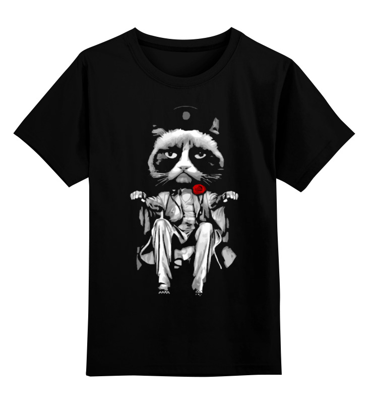 

Детская футболка Printio Сердитый котик grumpy cat цв.черный р.152, 0000000727304