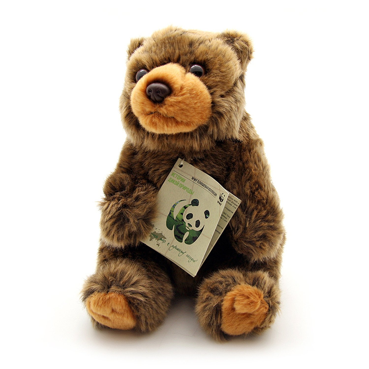 Мягкая игрушка Медведь бурый WWF 18 см мягкая игрушка kari kids медведь бурый 50см 402 38 273