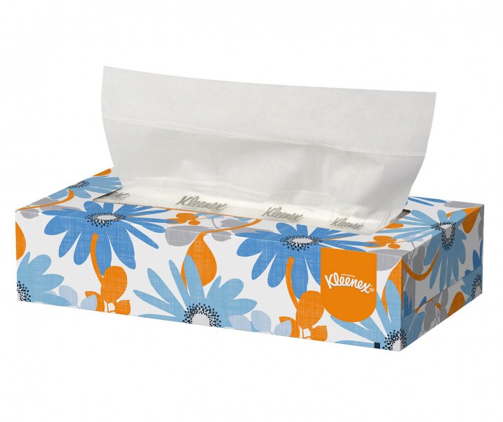 фото Бумажные салфетки для лица kleenex в коробке 2 слоя 21х21 см 100 шт kimberly-clark