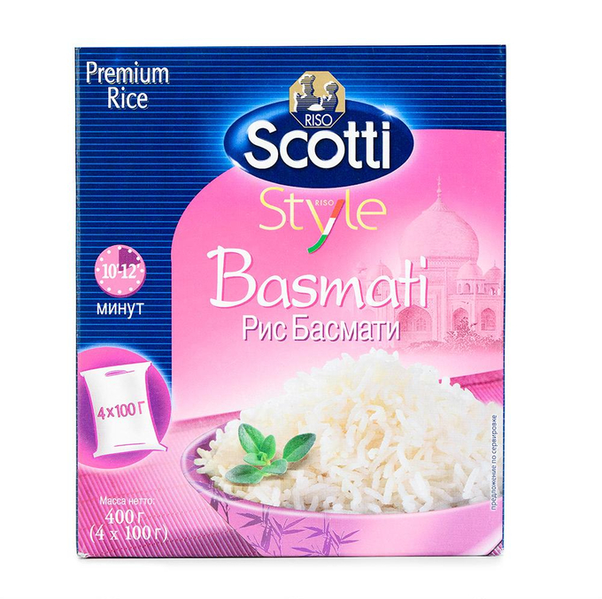

Рис Riso Scotti Басмати в варочных пакетиках 4 шт 100 г